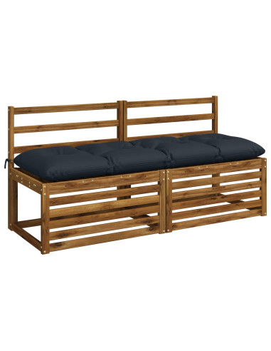 Cuscini per Panchina VIANEN 2 pz 100% Poliestere Blu Scuro
