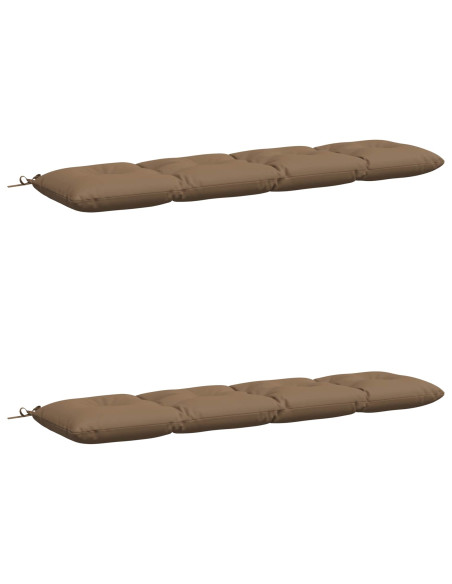 Cuscini per Panchina VIANEN 2 pz 100% Poliestere Tortora