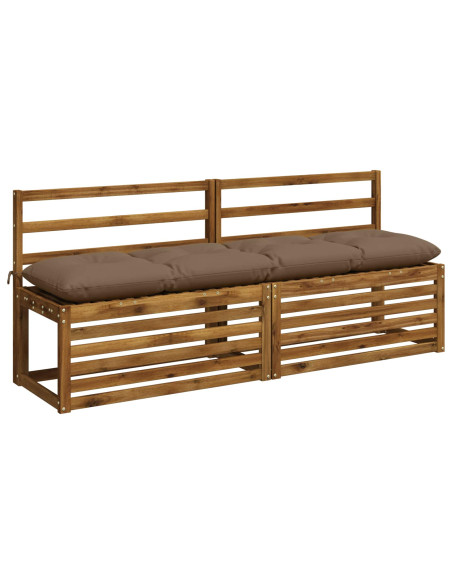 Cuscini per Panchina VIANEN 2 pz 100% Poliestere Tortora