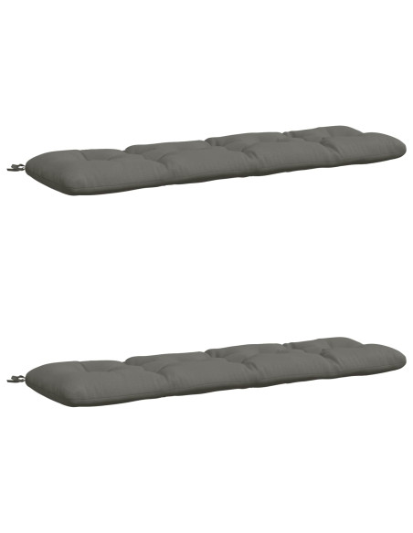 Cuscini per Panchina VIANEN 2 pz 100% Poliestere Grigio
