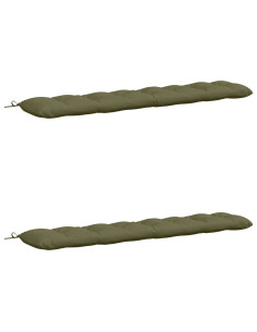 Cuscini per Panchina VIANEN 2 pz 100% Poliestere Verde Oliva 2