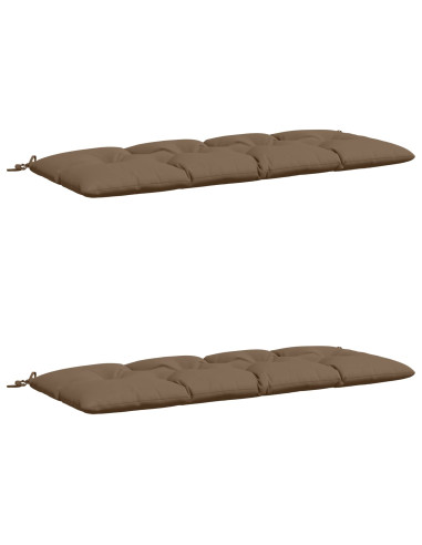 Cuscini per Panchina VIANEN 2 pz 100% Poliestere Tortora