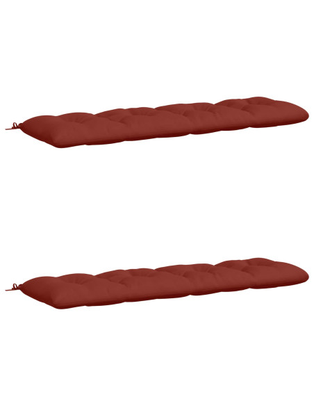 Cuscini per Panchina VIANEN 2 pz 100% Poliestere Rosso