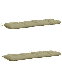 Cuscini per Panchina VIANEN 2 pz 100% Poliestere Verde chiaro 2