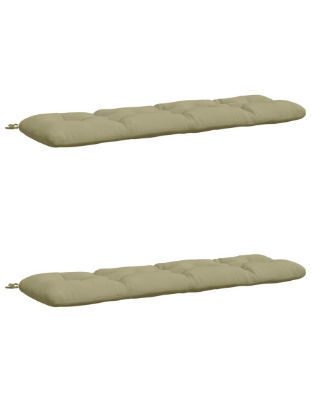 Cuscini per Panchina VIANEN 2 pz 100% Poliestere Verde chiaro