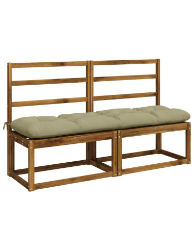 Cuscini per Panchina VIANEN 2 pz 100% Poliestere Verde chiaro