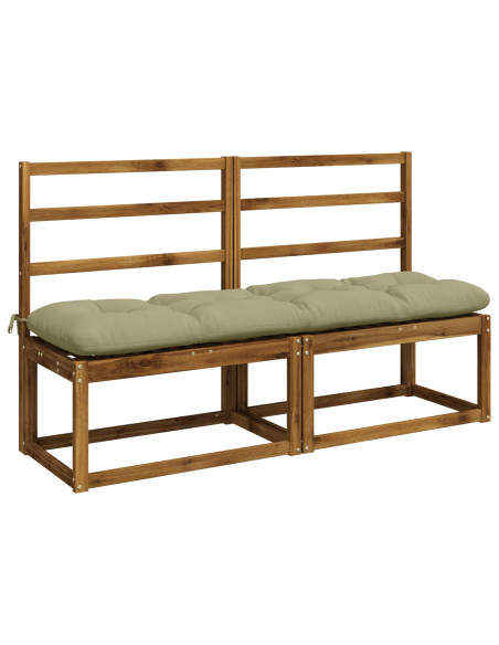 Cuscini per Panchina VIANEN 2 pz 100% Poliestere Verde chiaro