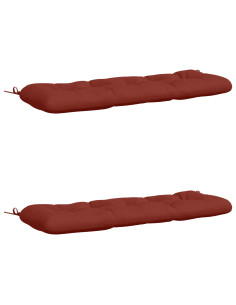 Cuscini per Panchina VIANEN 2 pz 100% Poliestere Rosso 2