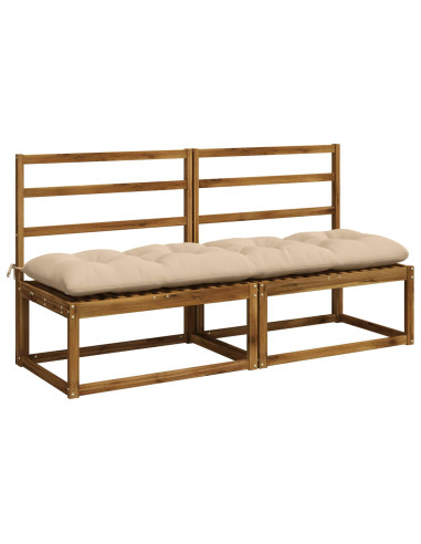 Cuscini per Panchina VIANEN 2 pz 100% Poliestere Crema