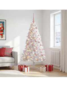 Albero di Natale artificiale con palline 240 cm 300 LED