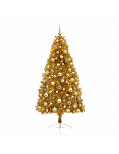 Albero di Natale artificiale con palline 210 cm 300 LED