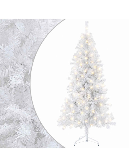 Albero di Natale Artificiale con Rami Pieghevoli 150 cm 150 LED