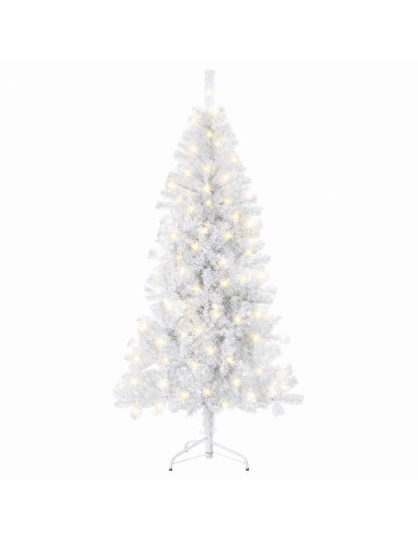 Albero di Natale Artificiale con Rami Pieghevoli 150 cm 150 LED