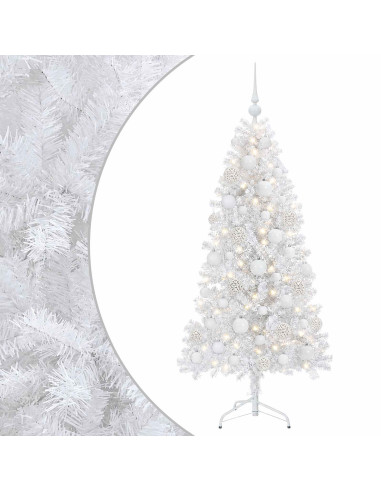 Albero di Natale Artificiale con Rami Pieghevoli 150 cm 150 LED