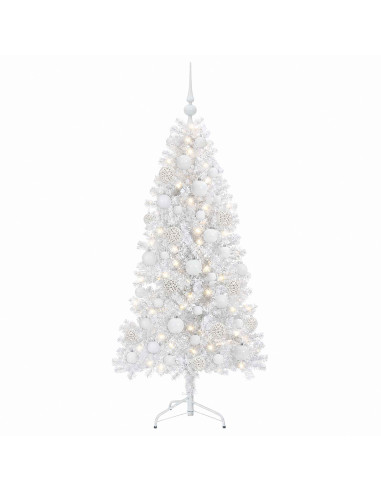 Albero di Natale Artificiale con Rami Pieghevoli 150 cm 150 LED