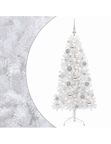 Albero di Natale Artificiale con Rami Pieghevoli 150 cm 150 LED