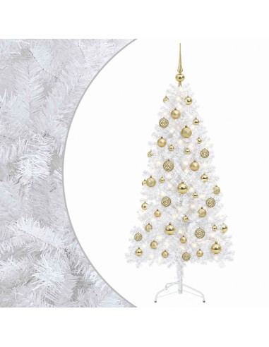 Albero di Natale Artificiale con Rami Pieghevoli 150 cm 150 LED