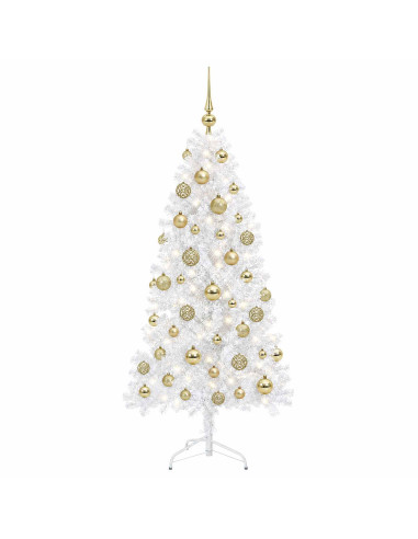 Albero di Natale Artificiale con Rami Pieghevoli 150 cm 150 LED