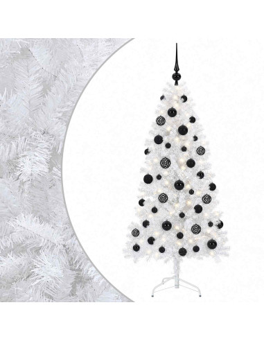 Albero di Natale Artificiale con Rami Pieghevoli 150 cm 150 LED