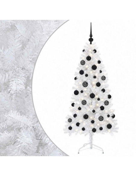 Albero di Natale Artificiale con Rami Pieghevoli 150 cm 150 LED