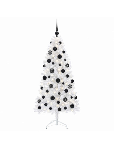 Albero di Natale Artificiale con Rami Pieghevoli 150 cm 150 LED