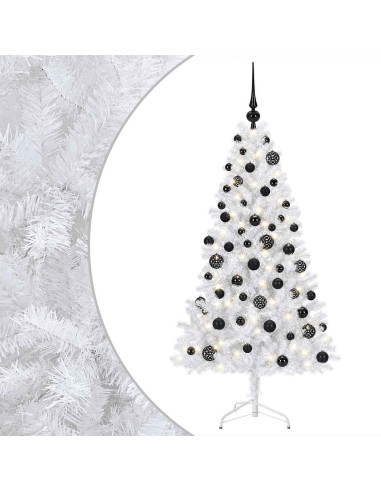 Albero di Natale artificiale con palline 240 cm 300 LED
