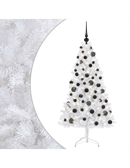 Albero di Natale artificiale con palline 240 cm 300 LED