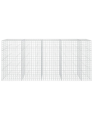 Gabione con filo da 5 mm e rete 10x10 cm 450x50x200 cm