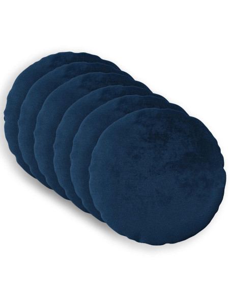 Federa 6 pz HEERLEN Blu navy Diam. 50 cm Flanella