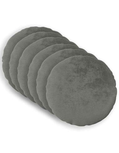 Federa 6 pz HEERLEN Grigio Scuro Diam. 50 cm Flanella