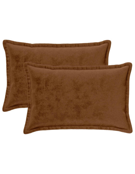 Federa 2 pz HOUTEN Marrone Chiaro 50 x 75 cm Flanella