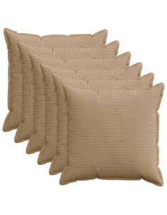 Federa 6 pz HOUTEN Marrone 80 x 80 cm corduroy 2