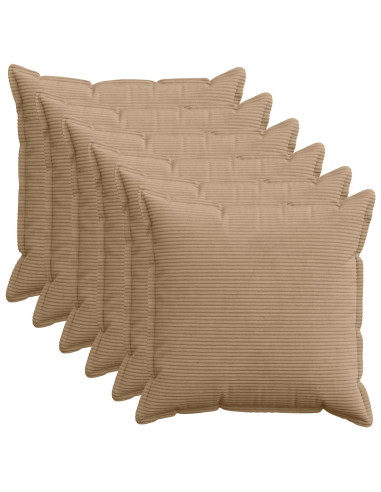 Federa 6 pz HOUTEN Marrone 80 x 80 cm corduroy