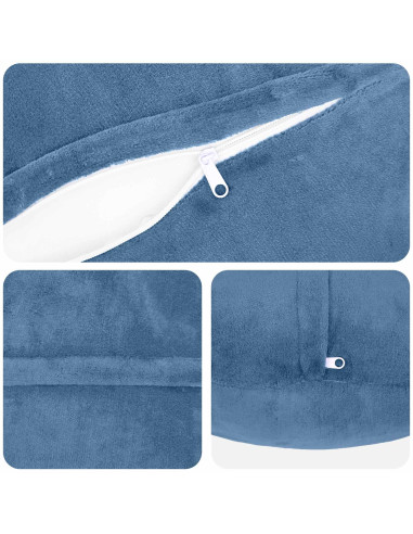 Federa 2 pz HEERLEN Azzurro Diam. 30 cm Flanella