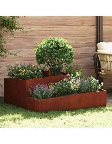 Vaso da giardino Ruggine 100 x 100 x 50 cm Acciaio Corten