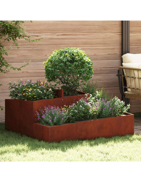 Vaso da giardino Ruggine 100 x 100 x 50 cm Acciaio Corten