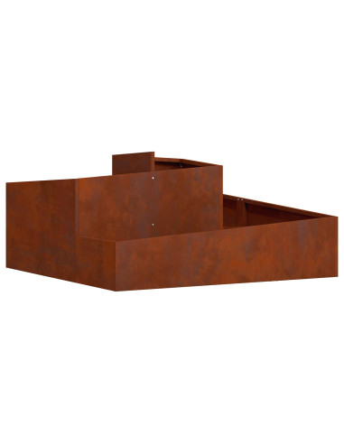 Vaso da giardino Ruggine 100 x 100 x 50 cm Acciaio Corten