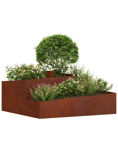 Vaso da giardino Ruggine 100 x 100 x 50 cm Acciaio Corten
