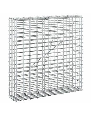 Gabione con Filo da 5 mm e Rete da 5x2,5 cm 50x10x50 cm