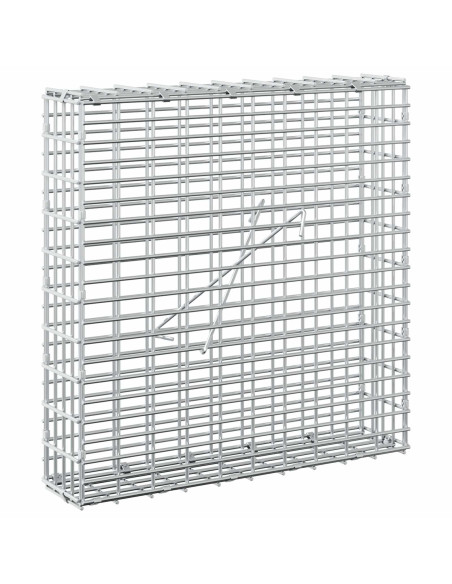 Gabione con Filo da 5 mm e Rete da 5x2,5 cm 50x10x50 cm