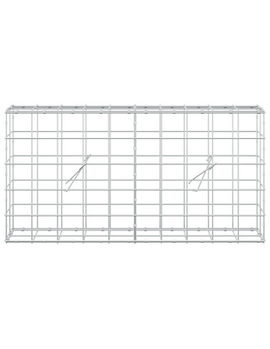 Gabione con filo da 5 mm e rete 10x10 cm 100x20x50 cm