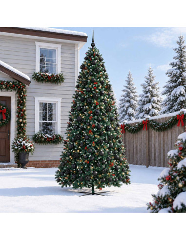 Albero di Natale artificiale a cerniera con palline 500 cm