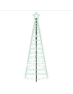 Albero di Natale LED 250 cm 300 LED Multicolore Acciaio Nero 2