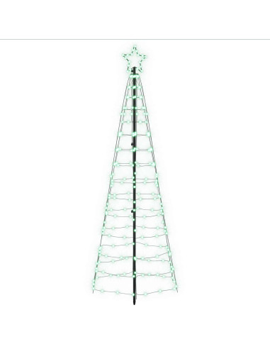 Albero di Natale LED 250 cm 300 LED Multicolore Acciaio Nero