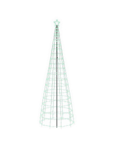 Albero di Natale LED 300 cm 390 LED Multicolore Acciaio Nero 2