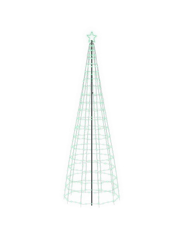 Albero di Natale LED 300 cm 390 LED Multicolore Acciaio Nero
