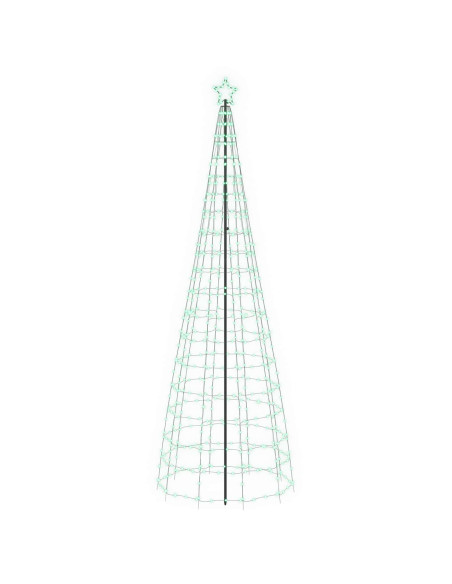 Albero di Natale LED 300 cm 390 LED Multicolore Acciaio Nero
