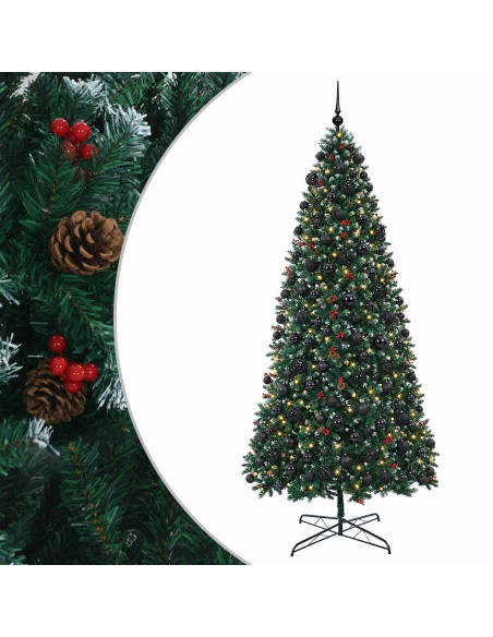 Albero di Natale artificiale a cerniera con palline 500 cm
