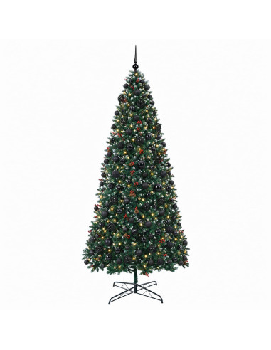 Albero di Natale artificiale a cerniera con palline 500 cm