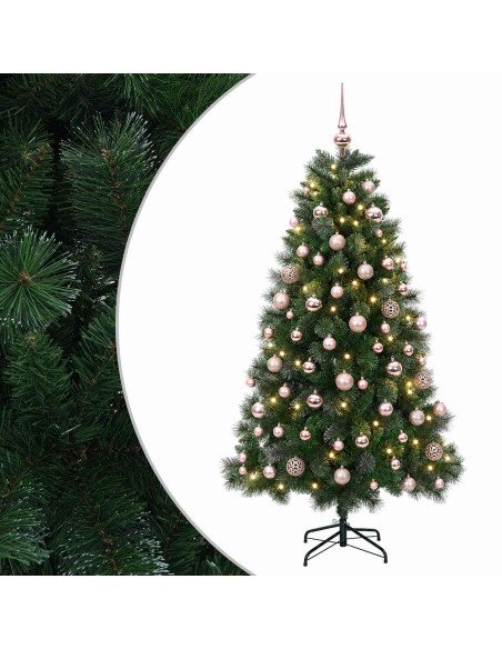 Albero di Natale artificiale con palline 180 cm 300 LED